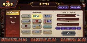 Hướng dẫn tân binh cách rút tiền NOHUWIN từ chuyển khoản