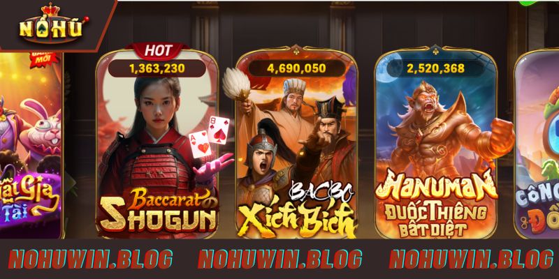 Tổng hợp các tựa game nổ hũ hấp dẫn tại NOHUWIN